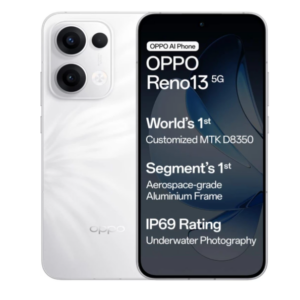 OPPO Reno13 5G (Ivory White,8 GB RAM, 256 GB Storage) with No Cost EMI/Additional Exchange Offers
